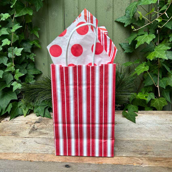 Gift Bag - Candy Cane Pup Size