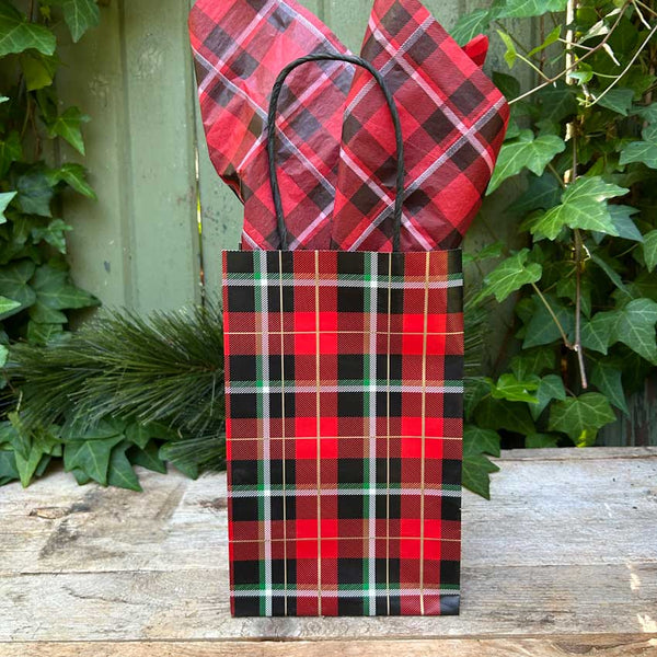 Gift Bag - Tartan Pup Size