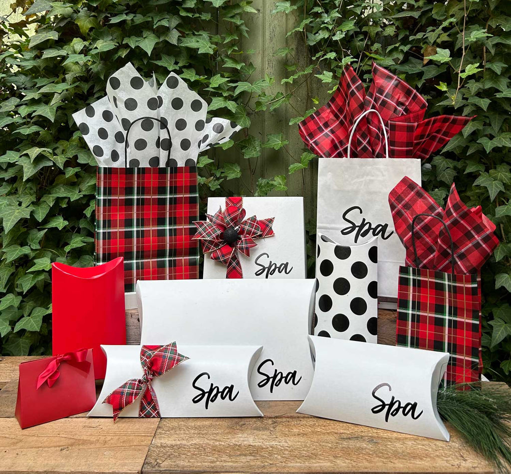 Christmas Spa Collection - Pre-Pack - 10 Pieces + Tissue – Peters Packaging