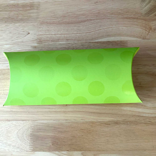 2-for-1 Pillow Box - Tall Lime Dot