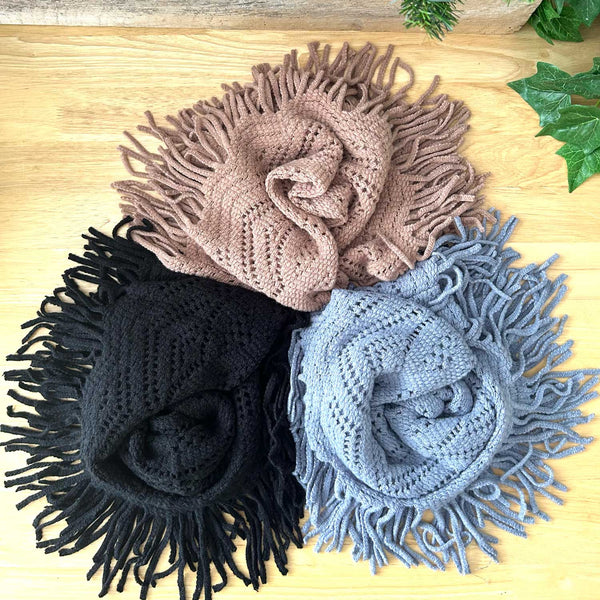 ALL NEW Fringe Infinity Scarf 3-pk