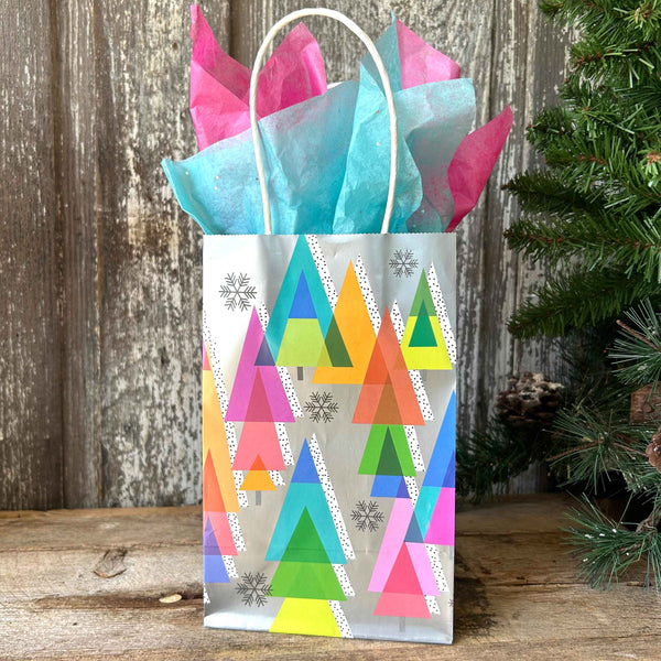 ALL NEW Gift Bag - Retro Christmas in Color Pup Size