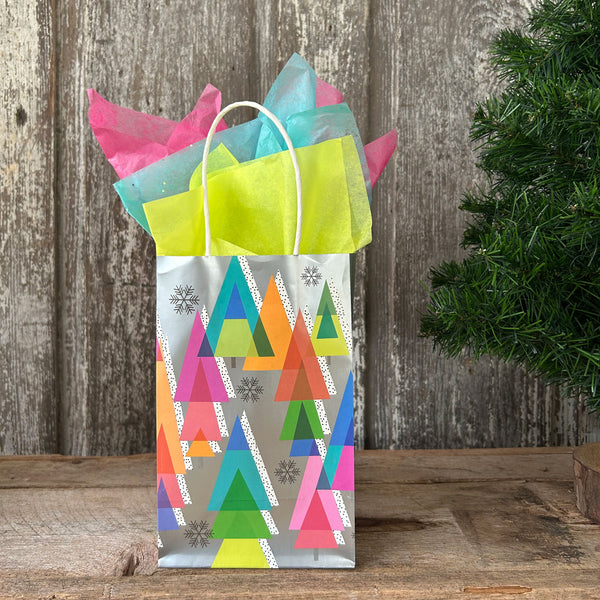 ALL NEW Gift Bag - Retro Christmas in Color Pup Size