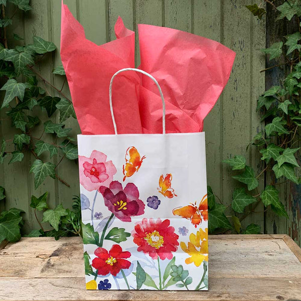 Gift Bag - Watercolor Garden Cub Size