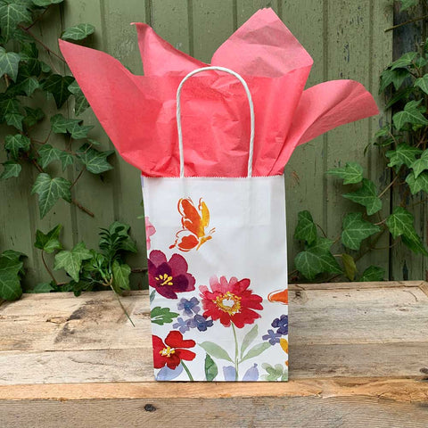 Watercolor Garden Plastic Gift Bags